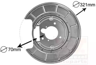VAN WEZEL 4047373 -  Отражатель, диск тормозного механизма